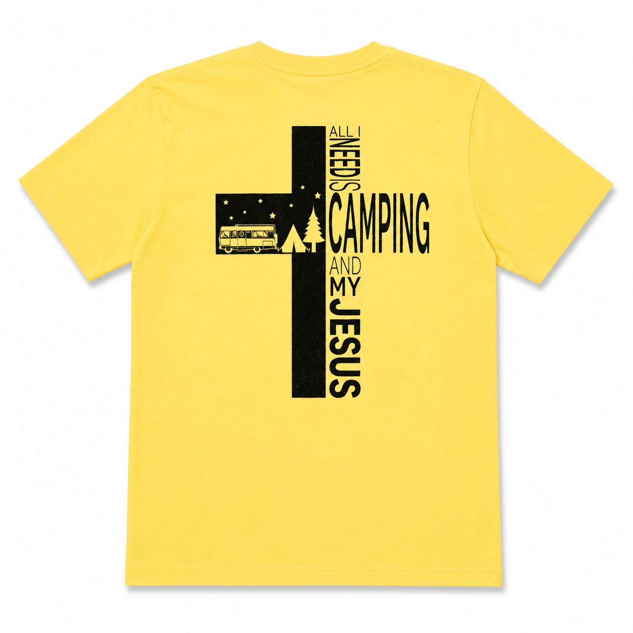 "All I Need is Camping and My Jesus" Short Sleeve T-Shirt